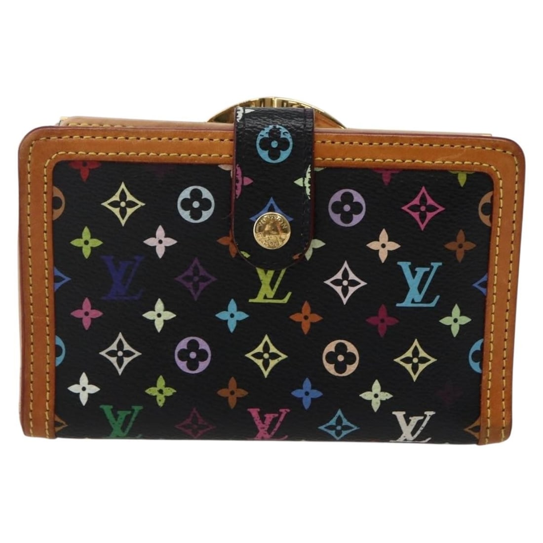 Monogram Canvas Portefeuille Viennois Wallet by Louis Vuitton: Monogram Canvas Portefeuille Viennois Wallet by Louis Vuitton The Louis Vuitton Portefeuille Viennois is a women's wallet crafted from multicolored monogram canvas. Designed with a classic button clas