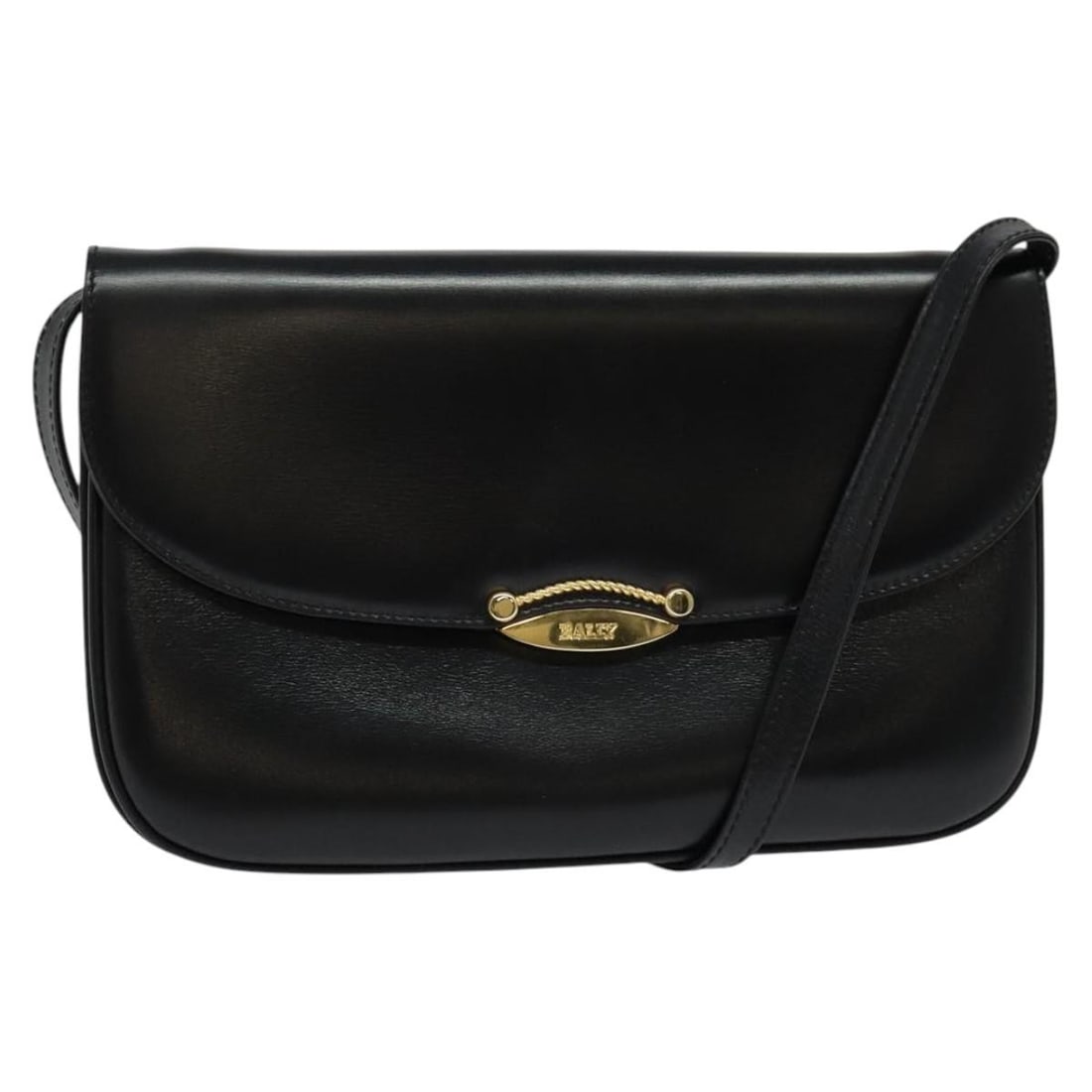 Bally Vintage Black Leather Shoulder Bag: Bally Vintage Black Leather Shoulder Bag This Bally vintage shoulder bag is crafted from black leather and designed for unisex use. Made in Italy, it features a classic silhouette with a shoulder stra