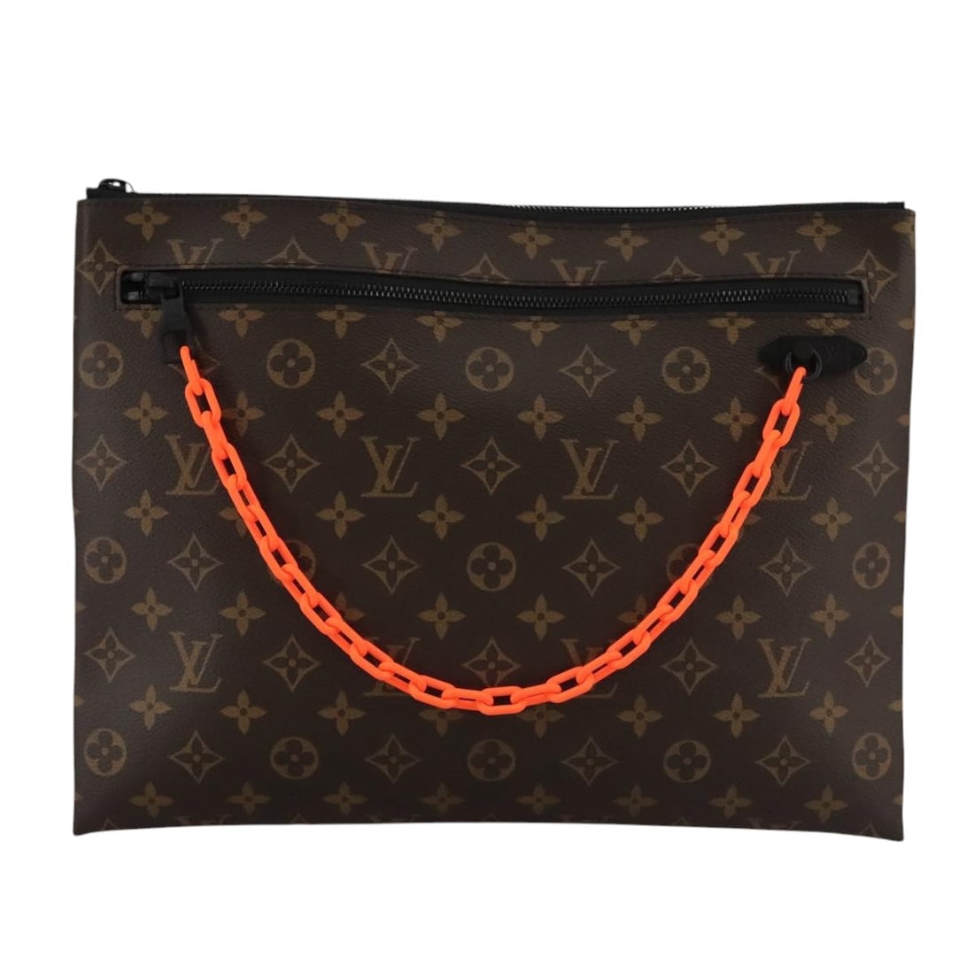 Solar Ray A4 Monogram Canvas Clutch by Louis Vuitton: Solar Ray A4 Monogram Canvas Clutch by Louis Vuitton The Louis Vuitton Solar Ray A4 Pouch features the iconic Monogram canvas in brown and is designed for female users. Crafted in France, this pouch o