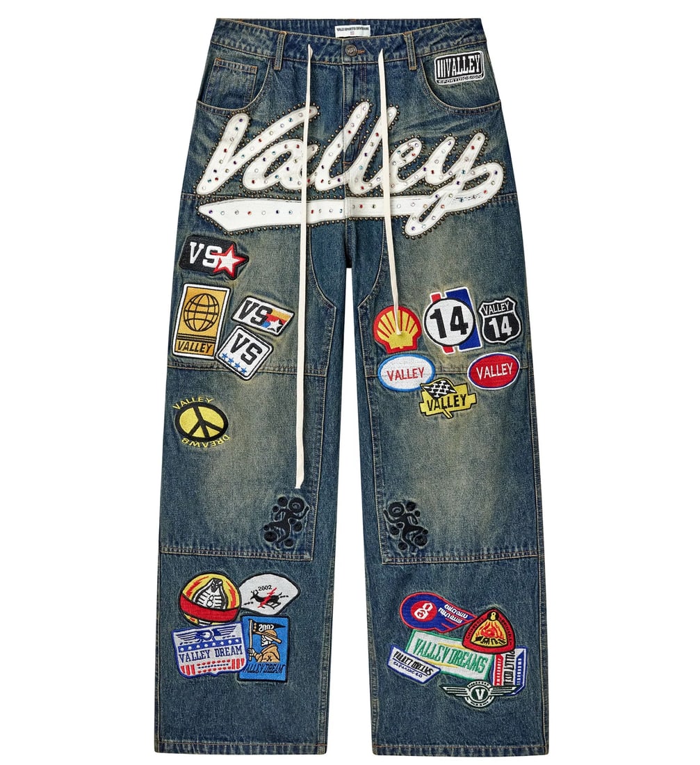 Vintage 1980s Heavyweight Denim Carpenter Work Pants Size 34 (1 of 2)