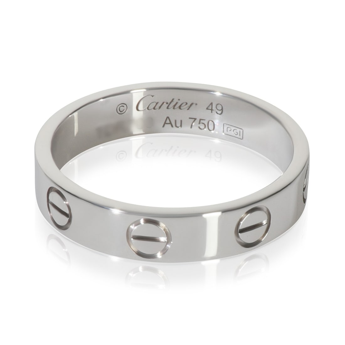 Cartier Love Small Model 18k White Gold Ring Size 4.75 (1 of 6)