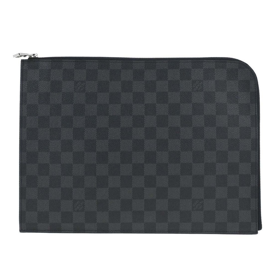 Louis Vuitton Damier Graphite Pochette Jour GM zip clutch bag: Louis Vuitton Damier Graphite Pochette Jour GM zip clutch bag This Louis Vuitton Damier Graphite Pochette Jour GM clutch bag features the iconic Damier Graphite pattern in black canvas. Designed with 