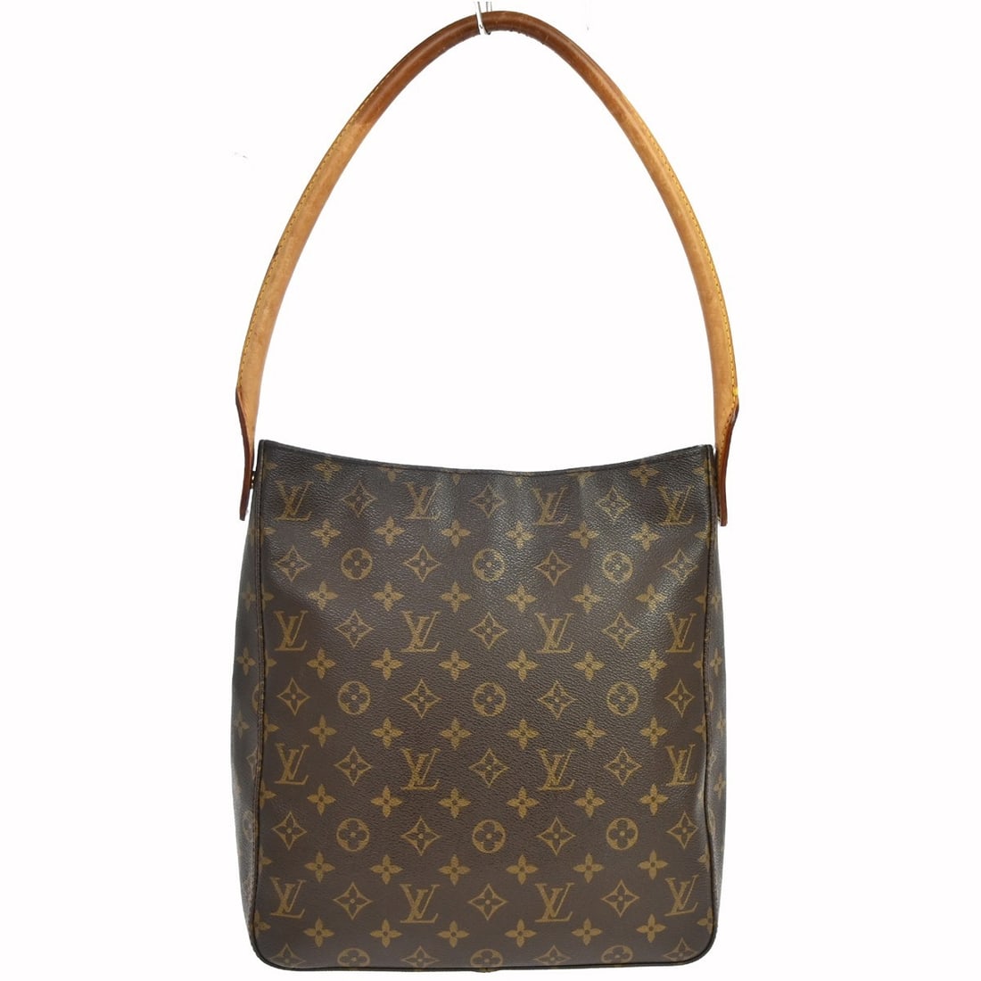 Louis Vuitton Monogram Looping GM shoulder bag M51145: Louis Vuitton Monogram Looping GM shoulder bag M51145 This is a Louis Vuitton Looping GM shoulder bag featuring the classic Monogram pattern. Crafted from brown leather with beige leather handles and 