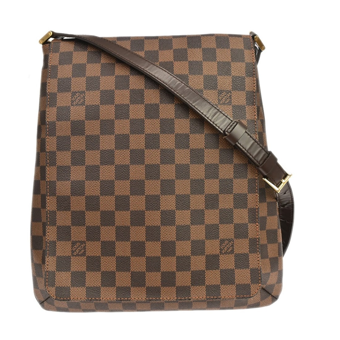 Louis Vuitton Musette Damier cross body bag: Louis Vuitton Musette Damier cross body bag This Louis Vuitton Damier Musette Shoulder Bag features the iconic check pattern in brown Damier canvas leather with logo accents. The medium-sized crossbod