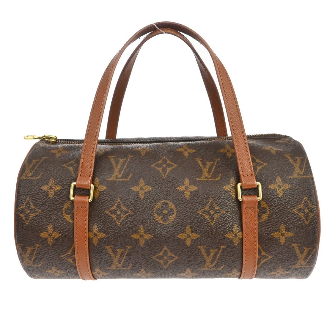 Louis Vuitton Monogram Canvas Papillon Handbag: Louis Vuitton Monogram Canvas Papillon Handbag This Louis Vuitton Papillon handbag features the iconic monogram canvas in brown. Designed for women, it offers a classic, cylindrical silhouette. The ba