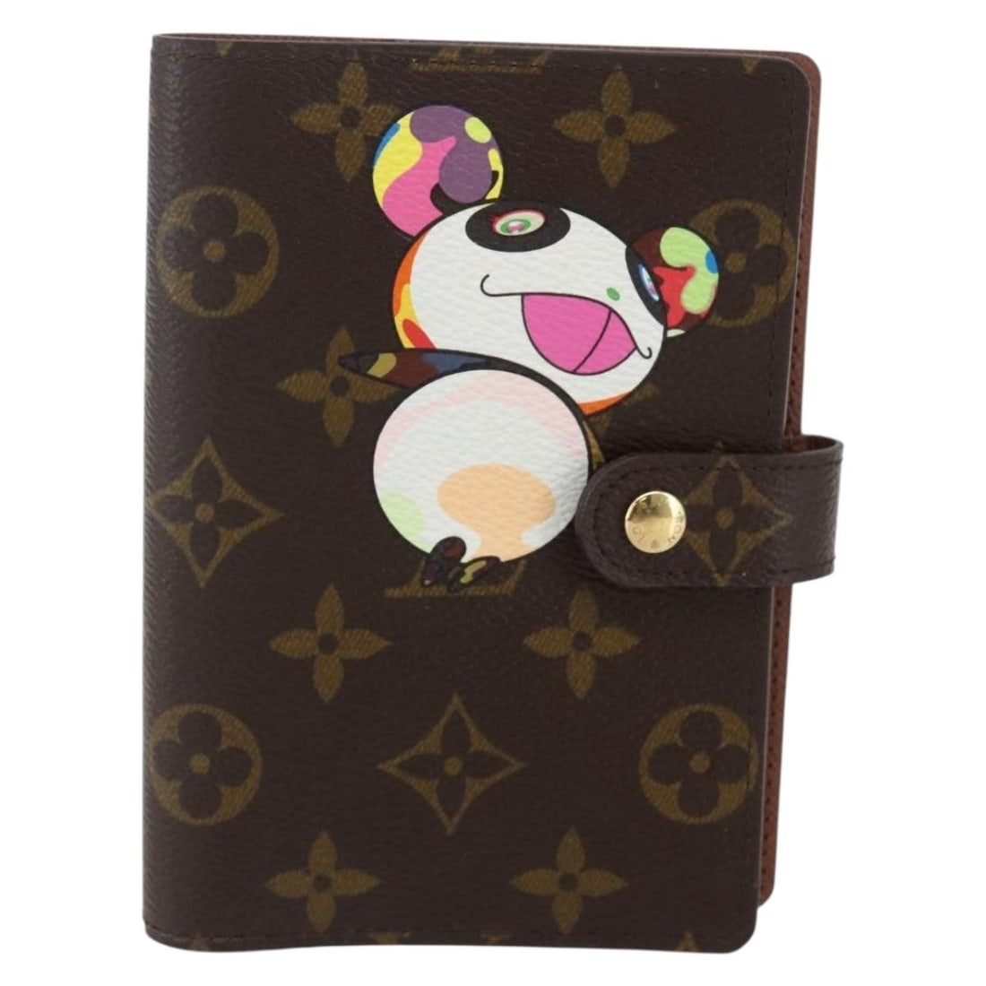 Monogram Panda Canvas Agenda Cover by Louis Vuitton: Monogram Panda Canvas Agenda Cover by Louis Vuitton This Louis Vuitton Agenda Cover features the iconic Monogram Panda design, crafted from durable brown canvas. Suitable for unisex use, it offers a s