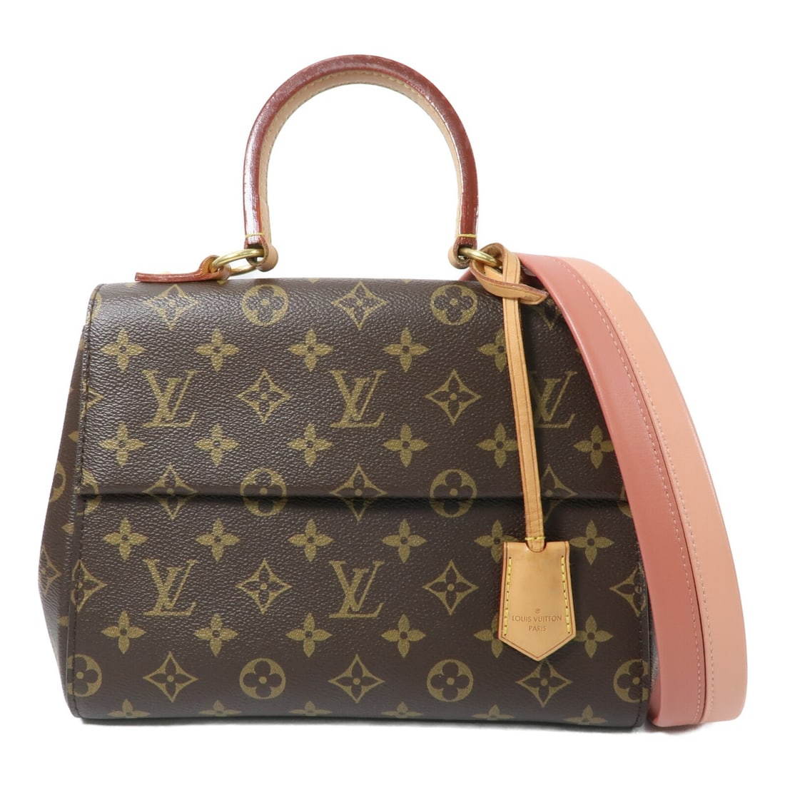 Louis Vuitton Cluny BB Monogram Brown 2 Way Shoulder Bag GHW M42738: Louis Vuitton Cluny BB Monogram Brown 2 Way Shoulder Bag GHW M42738 This Louis Vuitton Cluny BB 2-way shoulder bag features the iconic Monogram pattern in brown, crafted from durable PVC coated canvas