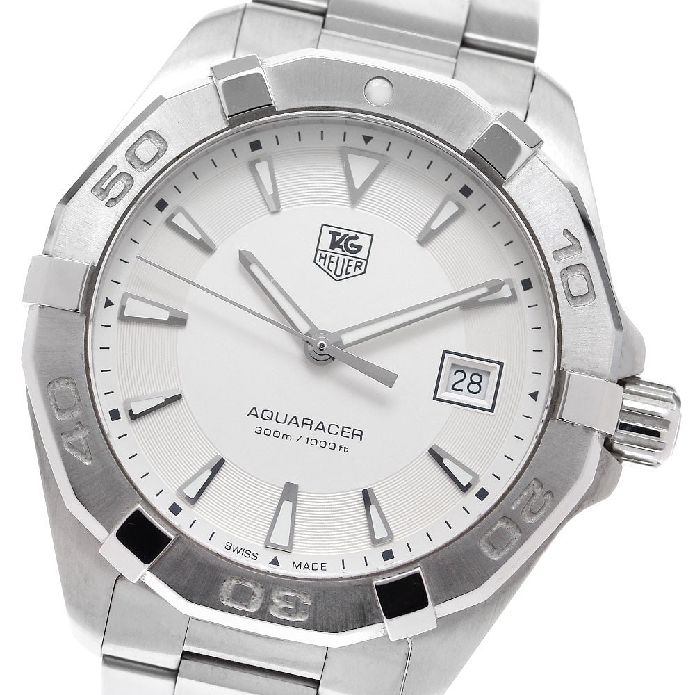 TAG Heuer Aquaracer Quartz Date Men's Stainless Steel Watch WAY1111 (1 of 6)