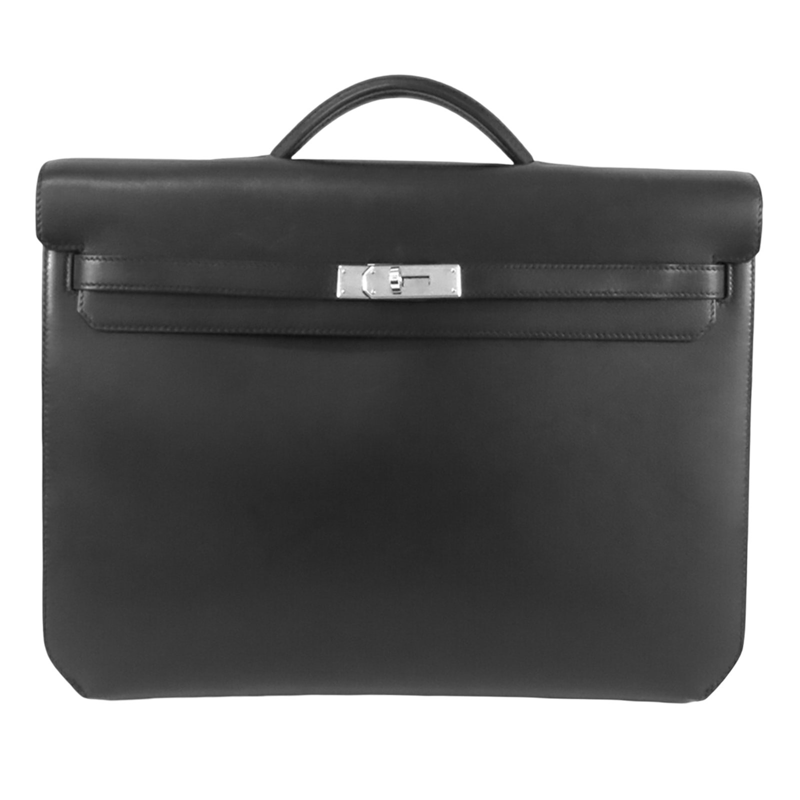 Hermes Kelly Depeches 36 Evergrain Leather Noir Briefcase: Hermes Kelly Depeches 36 Evergrain Leather Noir Briefcase The Hermes Evergrain Kelly Depeches 36 is crafted from luxurious Evergrain leather in a classic black (Noir) shade. This sophisticated bag fea