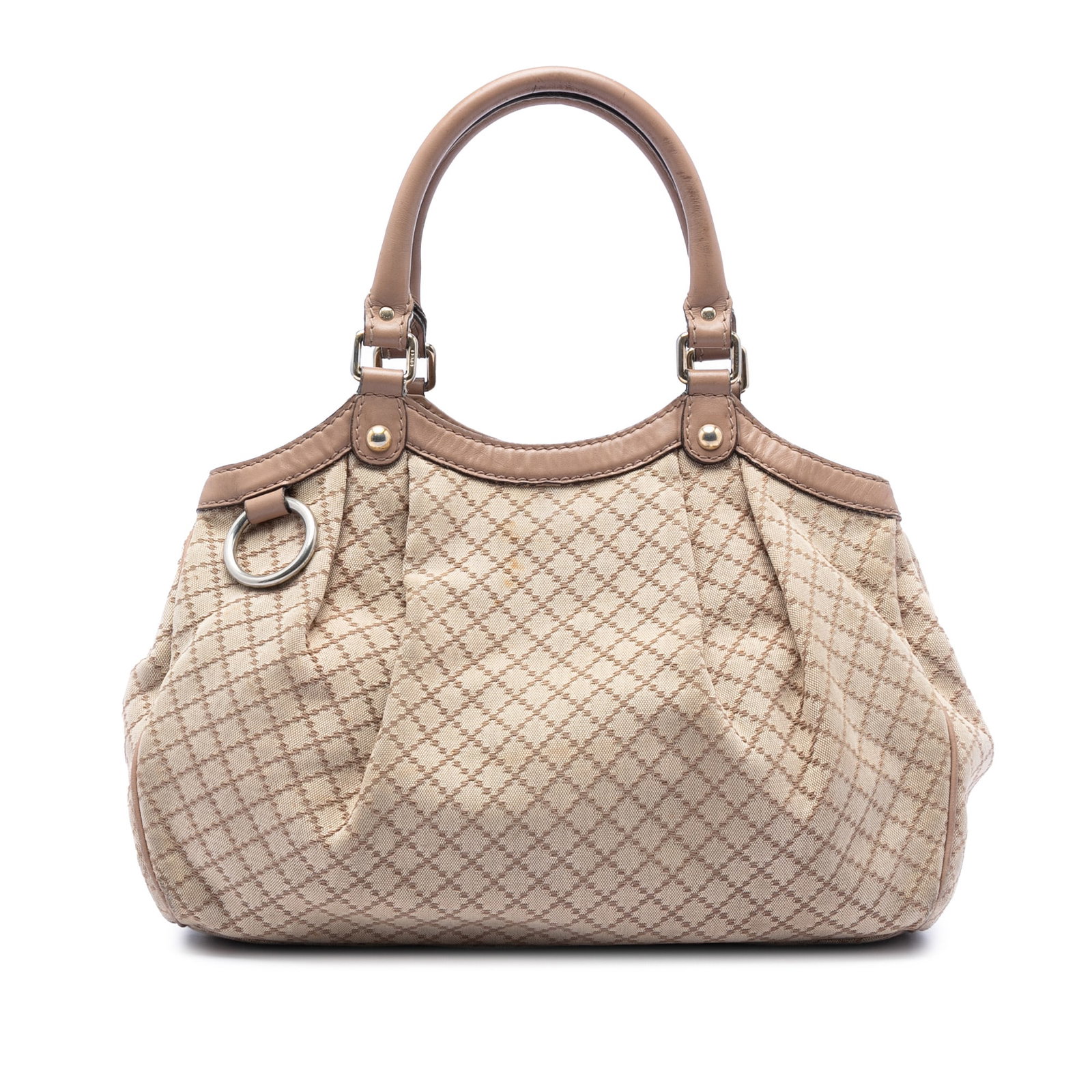 Gucci Sukey Tote Medium Beige Diamante Canvas with Leather Trim (1 of 7)