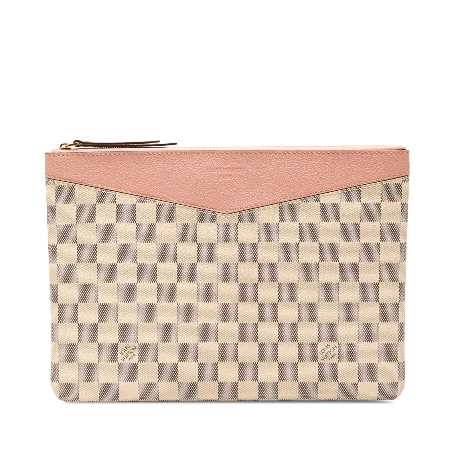 Louis Vuitton Damier Azur Daily Pouch Fabric Bag: Louis Vuitton Damier Azur Daily Pouch Fabric Bag The Louis Vuitton Damier Azur Daily Pouch is a stylish accessory crafted from damier canvas with leather trim. It features a secure top zip closure and