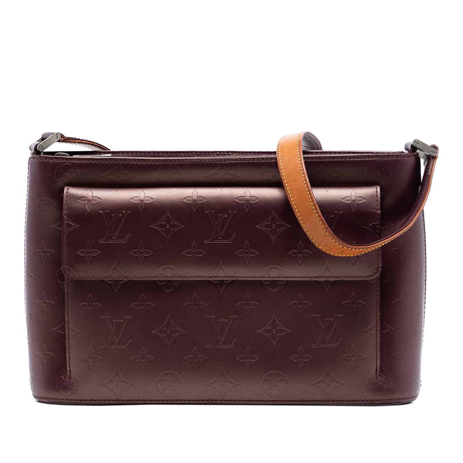 Louis Vuitton Alston Red Monogram Mat Leather Shoulder Bag (1 of 7)