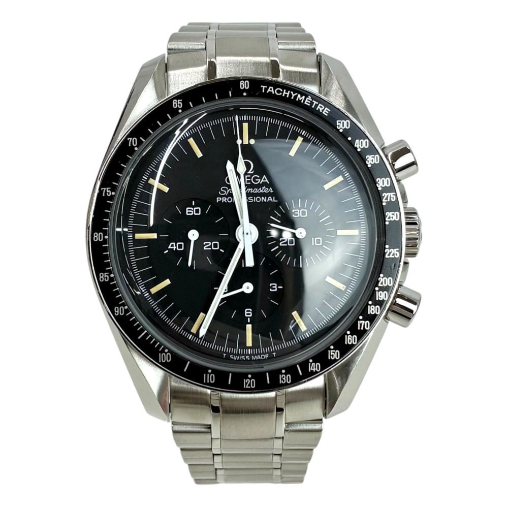 OMEGA Speedmaster manual wind men's wristwatch Swiss: OMEGA Speedmaster manual wind men's wristwatch Swiss This OMEGA Speedmaster Moonwatch ST345.0022 is a manual winding wristwatch designed for men. Crafted in Switzerland, it features the renowned quali