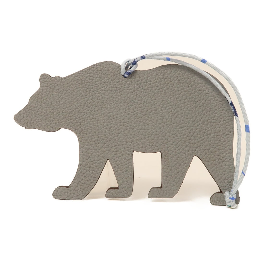 Hermes Petit H Bear Hanging Charm Grey Purple Leather: Hermes Petit H Bear Hanging Charm Grey Purple Leather This Hermes Petit H Bear Hanging Charm is crafted from Togo calfskin leather in a sophisticated combination of grey and purple. Designed for women