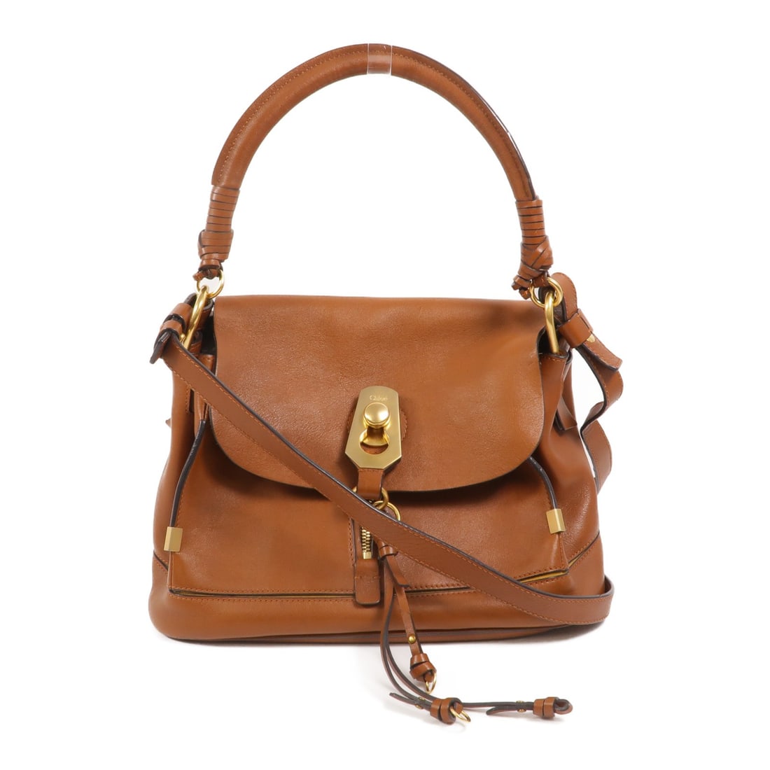 Chloe Owen Medium Brown Calfskin 2 Way Shoulder Bag (1 of 17)