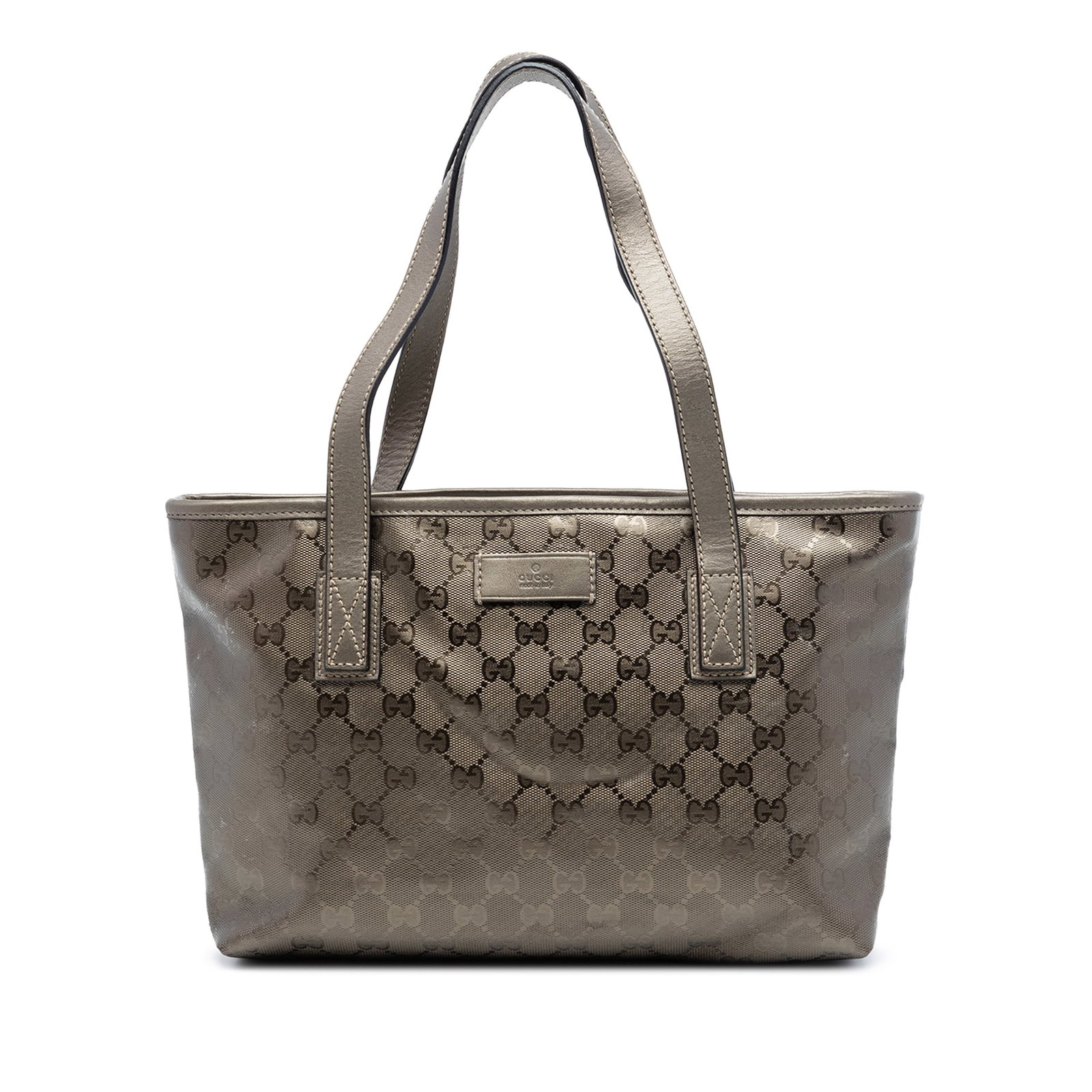 Gucci GG Imprime Brown Coated Canvas Tote Bag (1 of 7)