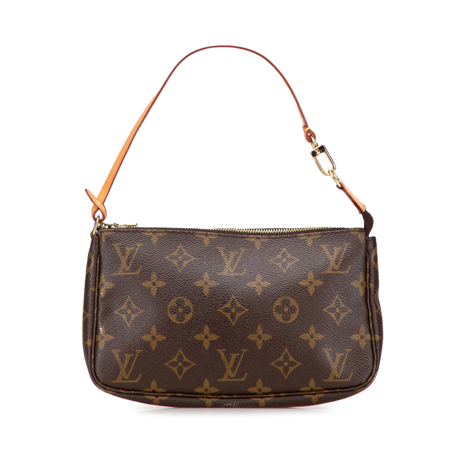 Louis Vuitton Monogram Pochette Accessoires Brown Canvas Bag: Louis Vuitton Monogram Pochette Accessoires Brown Canvas Bag The Louis Vuitton Monogram Pochette Accessoires is a stylish and functional accessory crafted from durable monogram canvas. It features a f