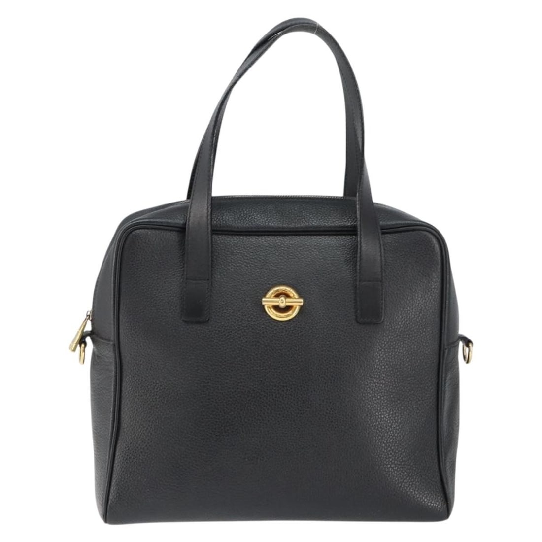 Black Leather Celine Purse 26cm by 21cm by 11cm: Black Leather Celine Purse 26cm by 21cm by 11cm This pre-owned Celine handbag for women is crafted from black leather. It features a classic design with subtle signs of use, including slight surface a