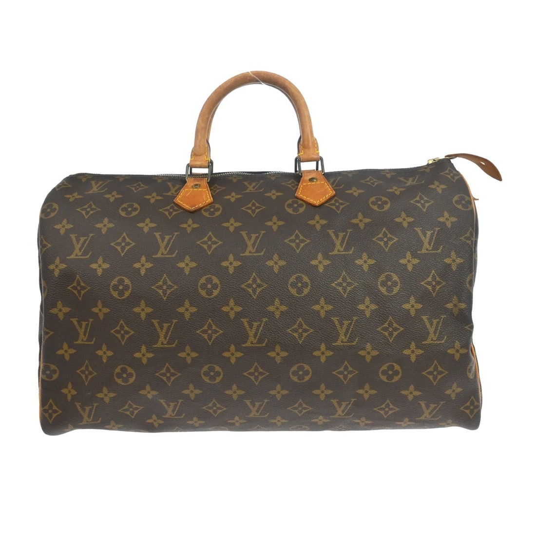 Louis Vuitton Speedy 40 Monogram Canvas Duffle Bag: Louis Vuitton Speedy 40 Monogram Canvas Duffle Bag This is a vintage Louis Vuitton Speedy 40 duffle handbag crafted from brown monogram canvas leather. The bag features a large size with double handle