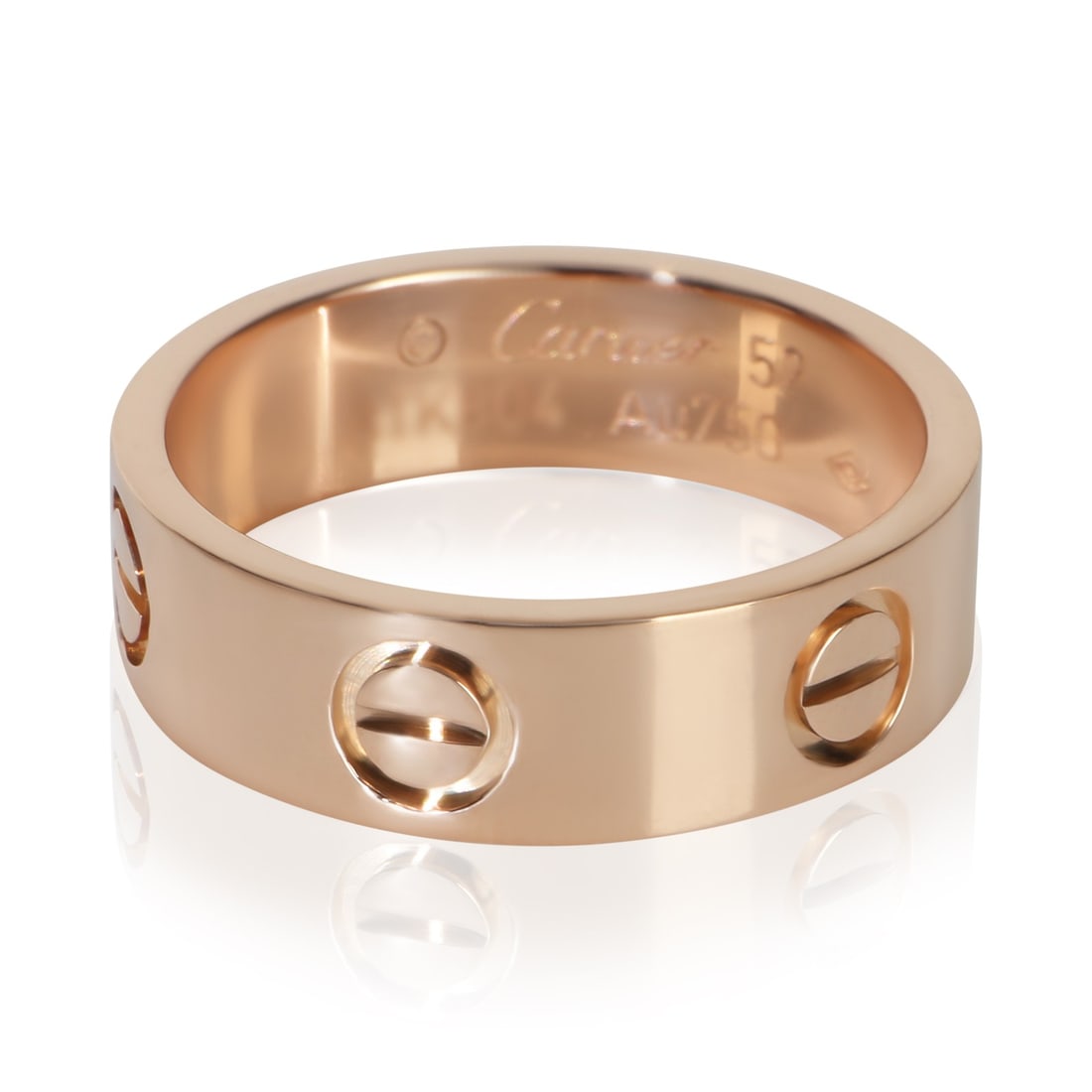 Cartier Love 18k Rose Gold Ring Size 6: Cartier Love 18k Rose Gold Ring Size 6 This Cartier Love ring is crafted from 18k rose gold and features a sleek, minimalist design without any stones. Designed for women, it is part of Cartier's icon