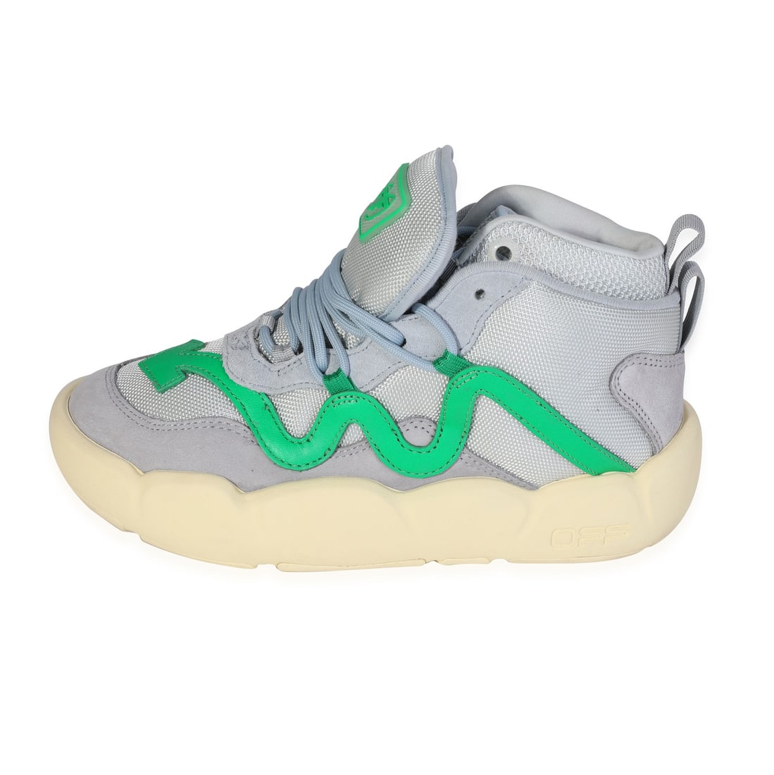 Off-White Women's Optic Chlorine Sneakers Grey Green 38 EUR: Off-White Women's Optic Chlorine Sneakers Grey Green 38 EUR Elevate your footwear collection with these stylish Off-White Women's Optic Chlorine sneakers in a striking 'Grey Green' colorway. Expertly 