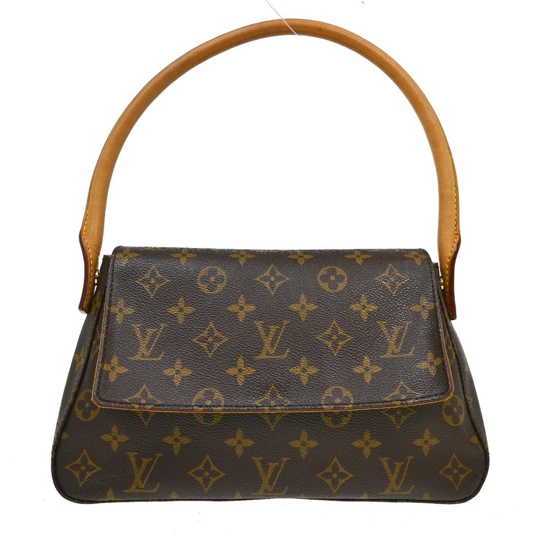 Louis Vuitton Mini Looping Monogram Canvas Top Handle Bag M51147: Louis Vuitton Mini Looping Monogram Canvas Top Handle Bag M51147 This Louis Vuitton Mini Looping handbag features the iconic monogram canvas with leather accents and a top handle design. The bag is se
