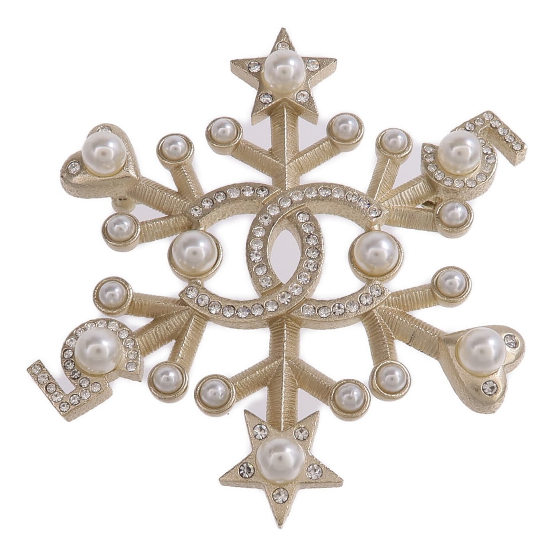 CHANEL Gold CC Pin Brooch: CHANEL Gold CC Pin Brooch This CHANEL brooch features the iconic CC logo design in a gold-tone finish. Crafted in France, it is made from non-specified metal and does not feature any stones. The brooc