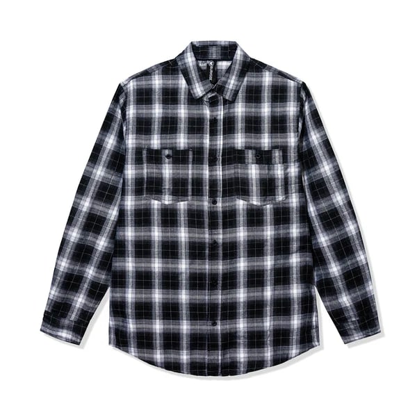 Anti Social Social Club Overwhelming Proof Flannel Shirt Black White XXL (1 of 2)