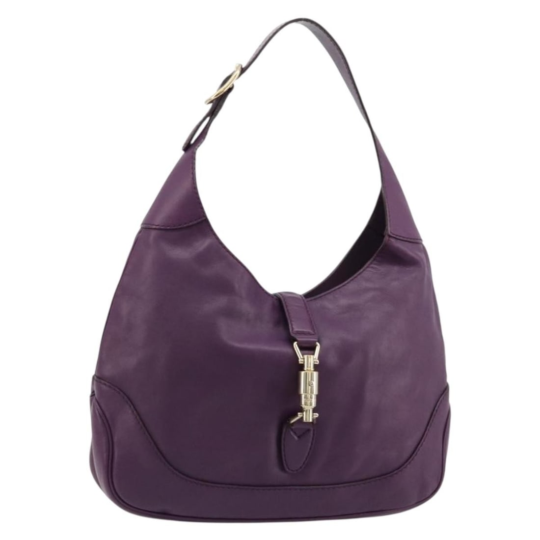 Purple Gucci Jackie Original leather shoulder bag with dust bag: Purple Gucci Jackie Original leather shoulder bag with dust bag This Gucci Jackie Original Shoulder Bag is crafted from purple leather and features a classic silhouette. Designed for women, the bag in