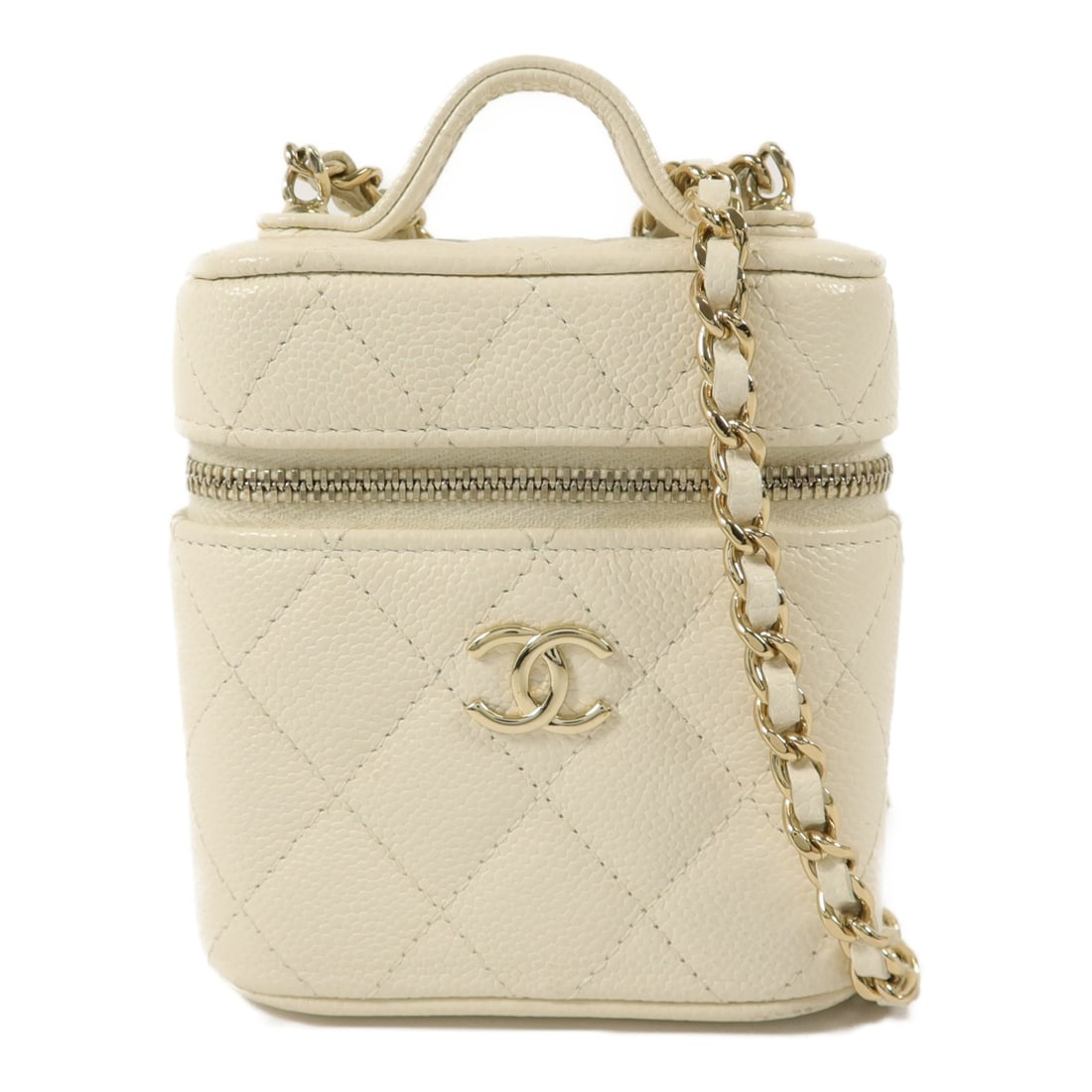 CHANEL Mini Box Bag AP2503 White Calfskin 2 Way Shoulder: CHANEL Mini Box Bag AP2503 White Calfskin 2 Way Shoulder This CHANEL mini box bag is crafted from white calfskin and features a classic CC logo. Designed as a versatile 2-way shoulder bag, it includes