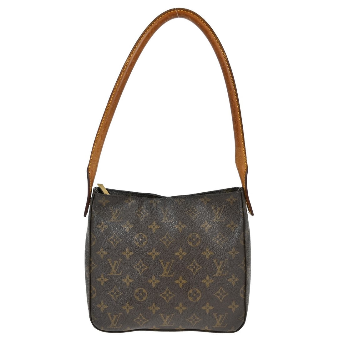 Louis Vuitton Mini Looping Monogram Canvas Top Handle Bag: Louis Vuitton Mini Looping Monogram Canvas Top Handle Bag This Louis Vuitton Looping MM handbag features the brand's signature monogram canvas leather exterior, complemented by brown top handles and a
