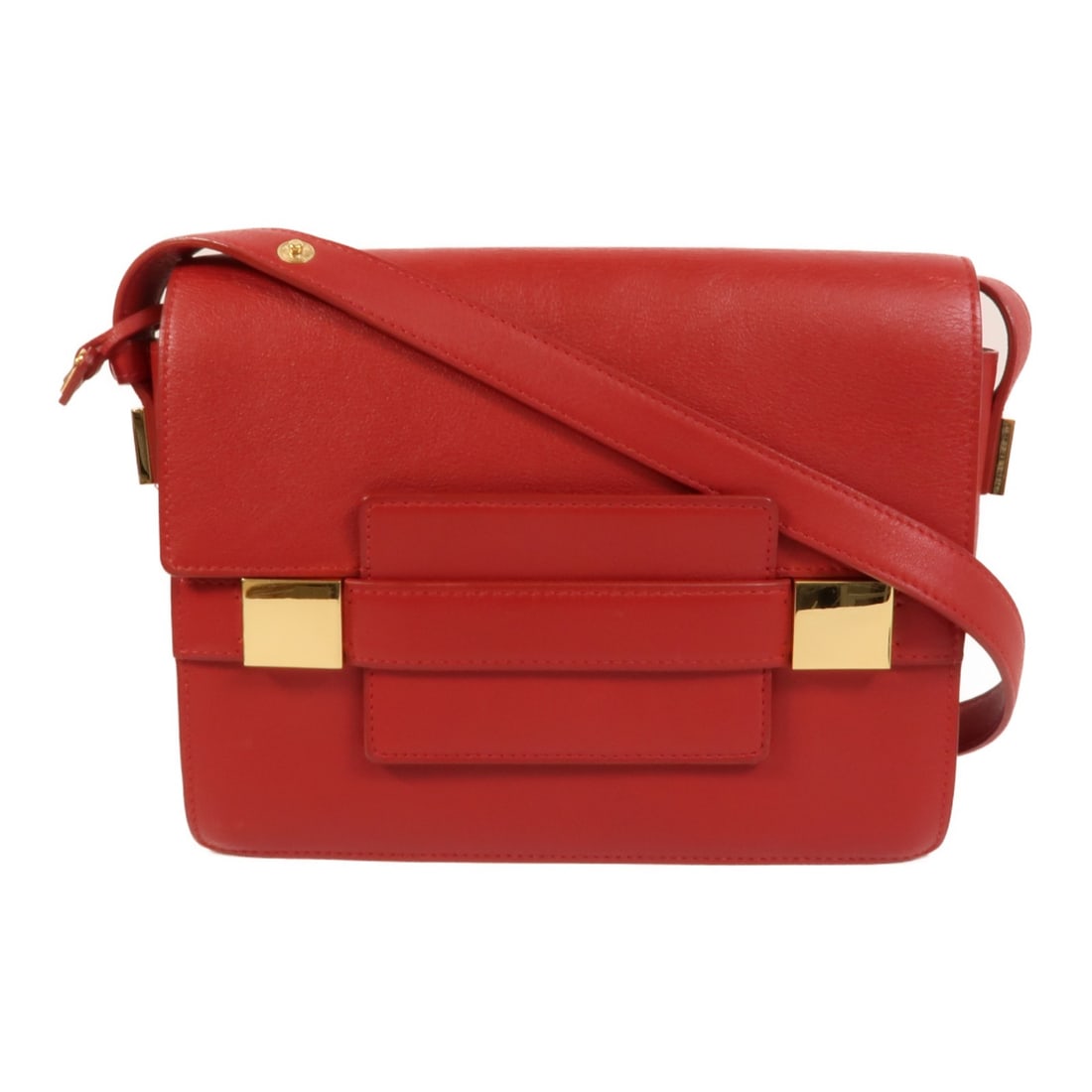 Delvaux Madame PM red calfskin shoulder bag GHW: Delvaux Madame PM red calfskin shoulder bag GHW This Delvaux Madame PM shoulder bag is crafted from red calfskin leather and features gold-tone hardware. Designed for women, it offers a compact and el