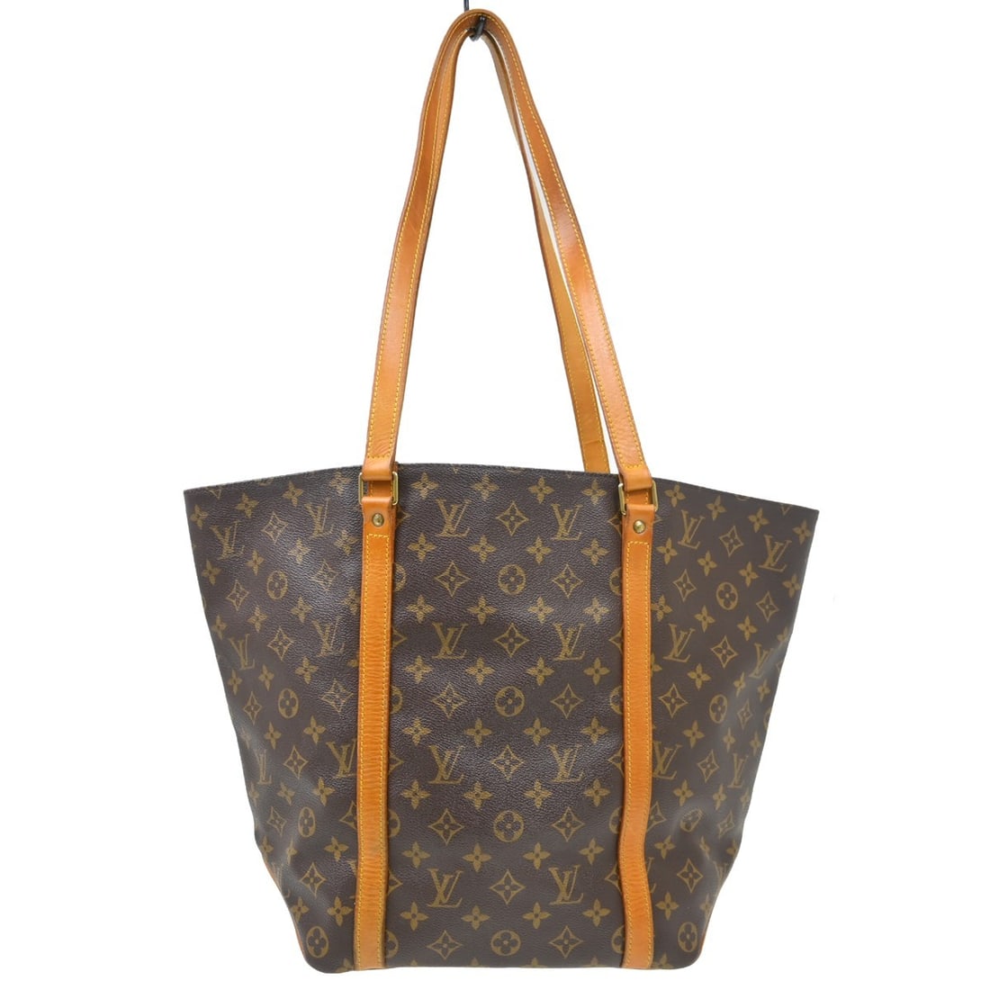 Louis Vuitton Monogram Canvas Tote Bag M51108: Louis Vuitton Monogram Canvas Tote Bag M51108 This Louis Vuitton Sac Shopping shoulder tote bag features the classic monogram canvas design with beige leather double handles and gold-tone hardware. Th