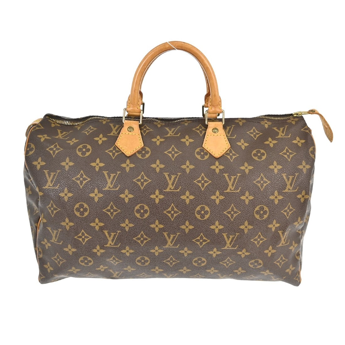 Louis Vuitton Speedy 40 Monogram Canvas Duffle Bag: Louis Vuitton Speedy 40 Monogram Canvas Duffle Bag This is a vintage Louis Vuitton Speedy 40 duffle handbag crafted from monogram canvas leather. Featuring the iconic monogram pattern, this large-size