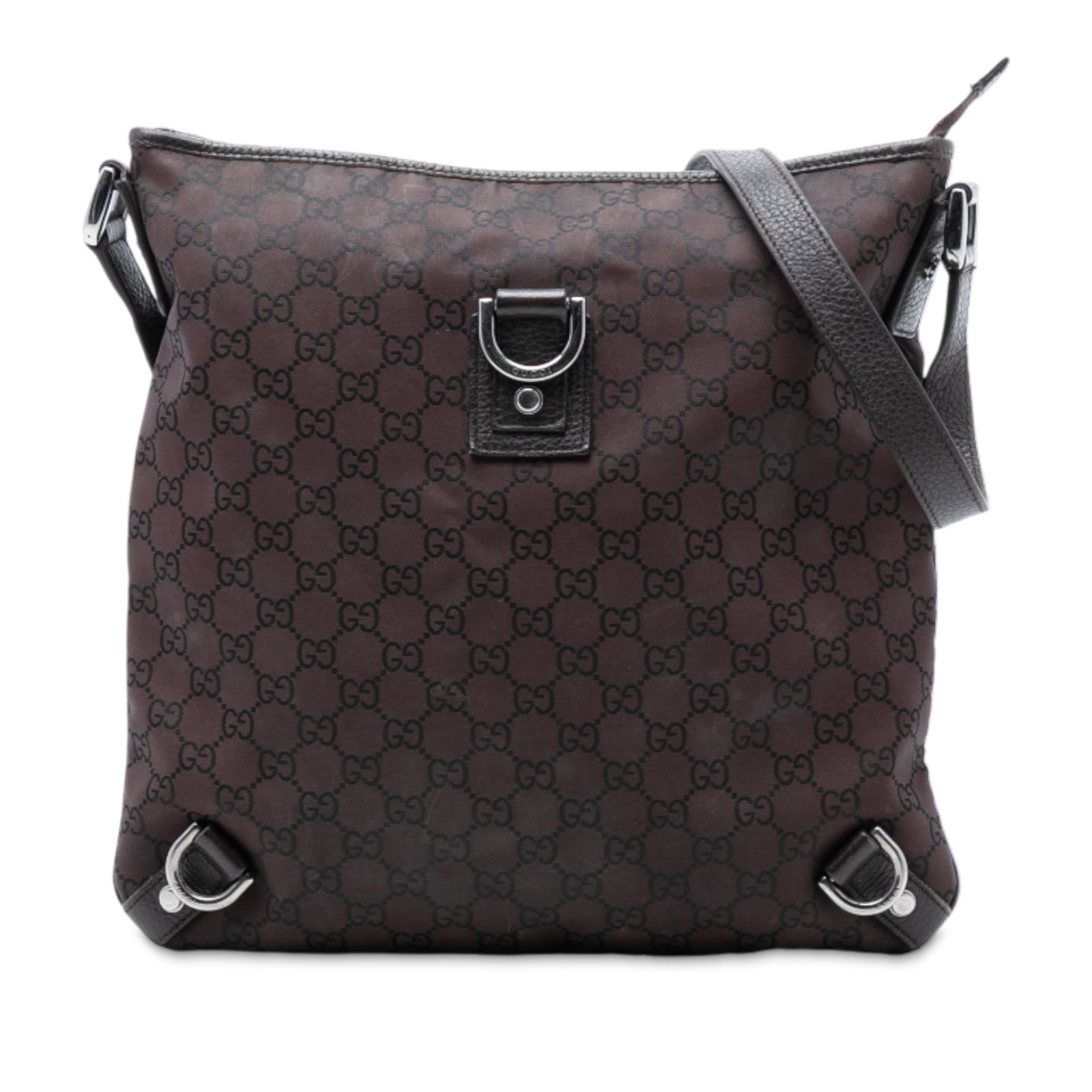 GG Nylon Abbey D Ring Brown Crossbody Bag by Gucci (1 of 7)