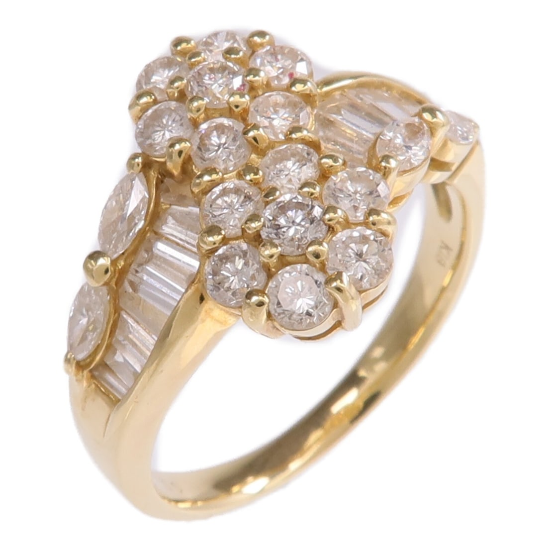 18K Yellow Gold Diamond Ring Size 7.75 by JEWELRY: 18K Yellow Gold Diamond Ring Size 7.75 by JEWELRY This ring features a diamond set in 18K yellow gold, offering a classic and elegant design. The ring is a US size 7.75 and is crafted with K18 yellow 