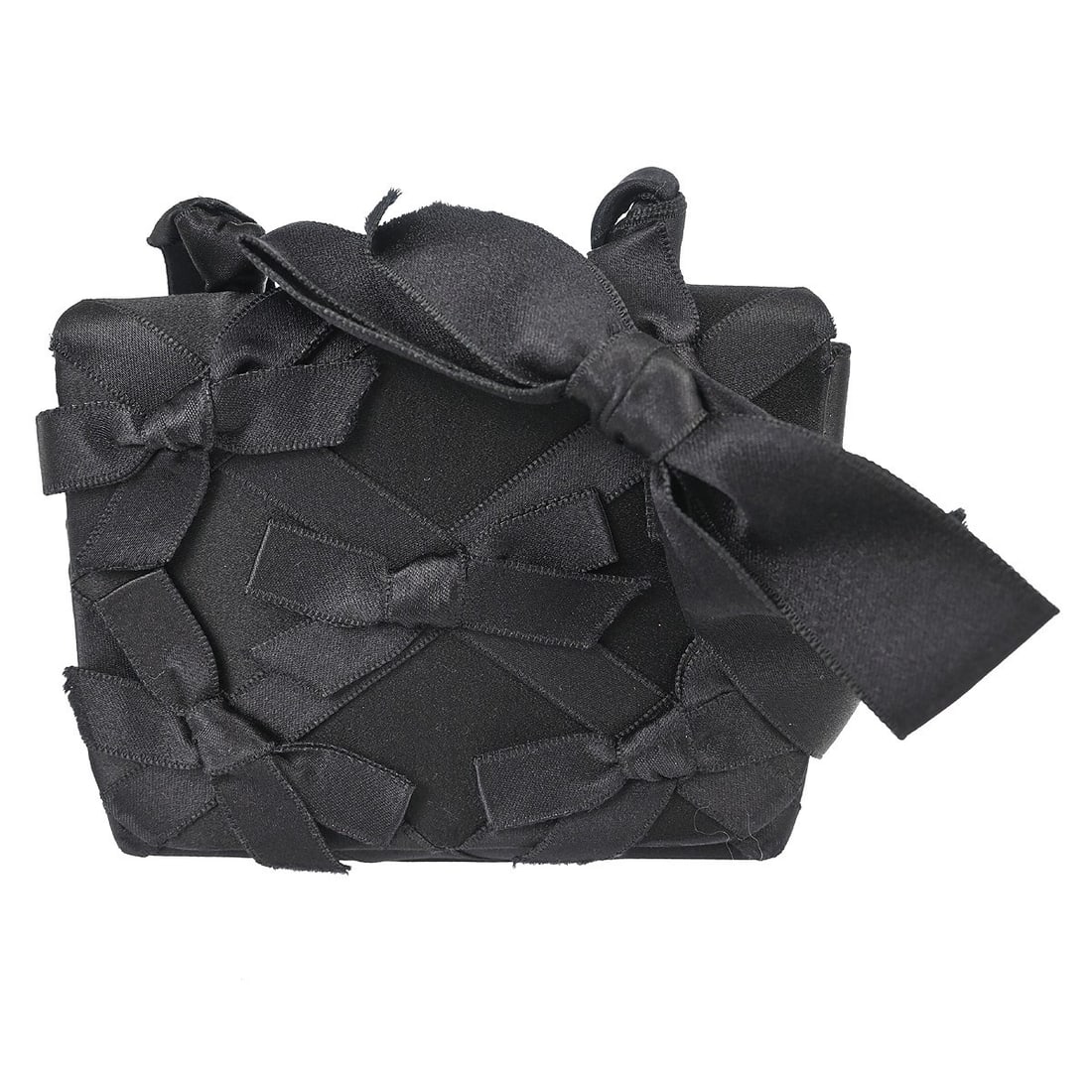 CHANEL Classic Black Satin Small Shoulder Bag: CHANEL Classic Black Satin Small Shoulder Bag This Chanel Classic small shoulder bag features a sleek black satin exterior and a magnetic closure. Designed with a shoulder strap for comfortable wear, 
