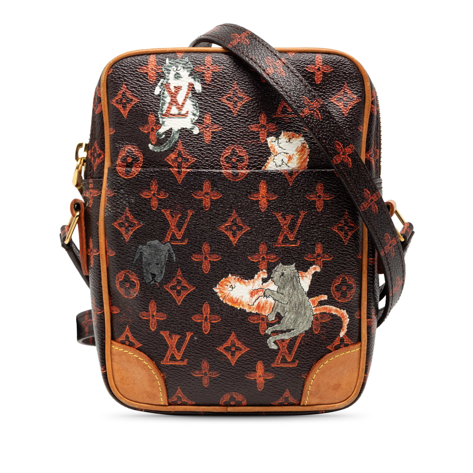 Louis Vuitton Grace Coddington Catogram Paname Monogram Canvas Bag: Louis Vuitton Grace Coddington Catogram Paname Monogram Canvas Bag This Louis Vuitton Grace Coddington Catogram Paname bag features a Catogram printed monogram canvas body with vachetta leather trim, 