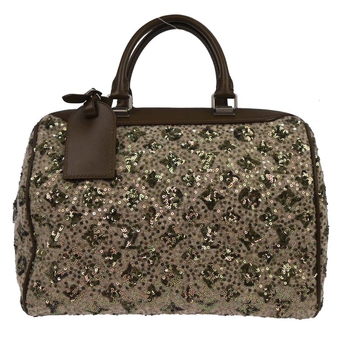 Louis Vuitton Speedy 30 Monogram Sunshine Express Khaki Sequin Satchel (1 of 13)