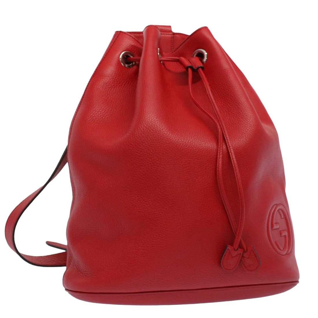 Gucci Soho Red Leather Drawstring Backpack (1 of 18)