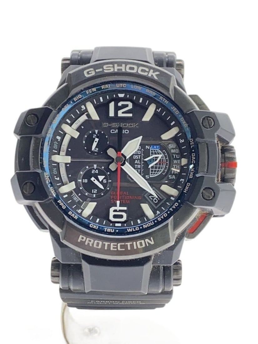 Casio G Shock GPW 1000 1AJF Black Rubber Wristwatch: Casio G Shock GPW 1000 1AJF Black Rubber Wristwatch This CASIO G-SHOCK GPW-1000-1AJF men's wristwatch features a durable black rubber construction, designed for reliability and everyday wear. Made in 