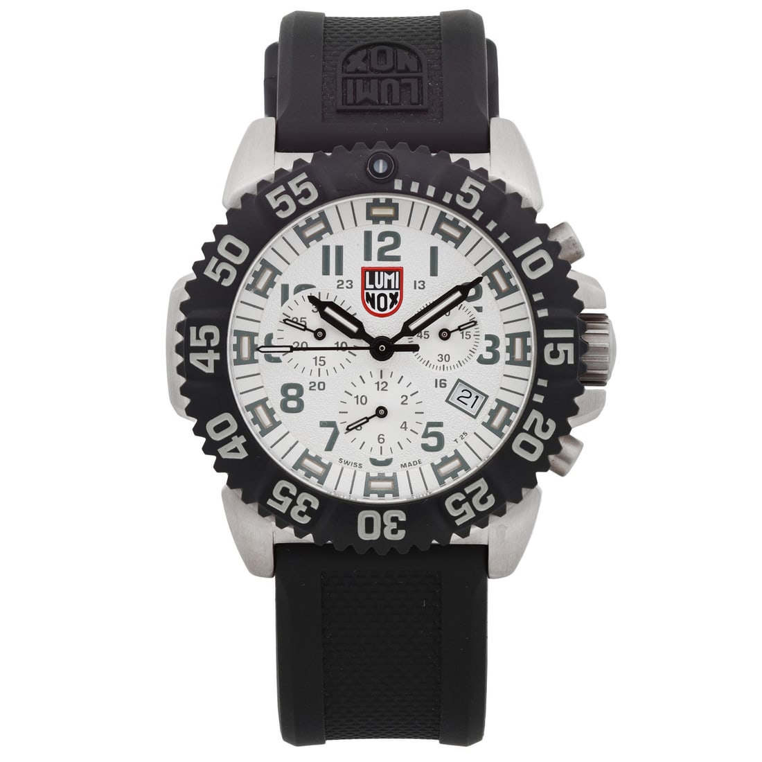 Luminox Navy Seal Colormark 44mm Quartz Diver Watch with Silver Dial: Luminox Navy Seal Colormark 44mm Quartz Diver Watch with Silver Dial Discover the Luminox Navy Seal Colormark, a robust and stylish wristwatch designed for the adventurous spirit. This casual diver wa
