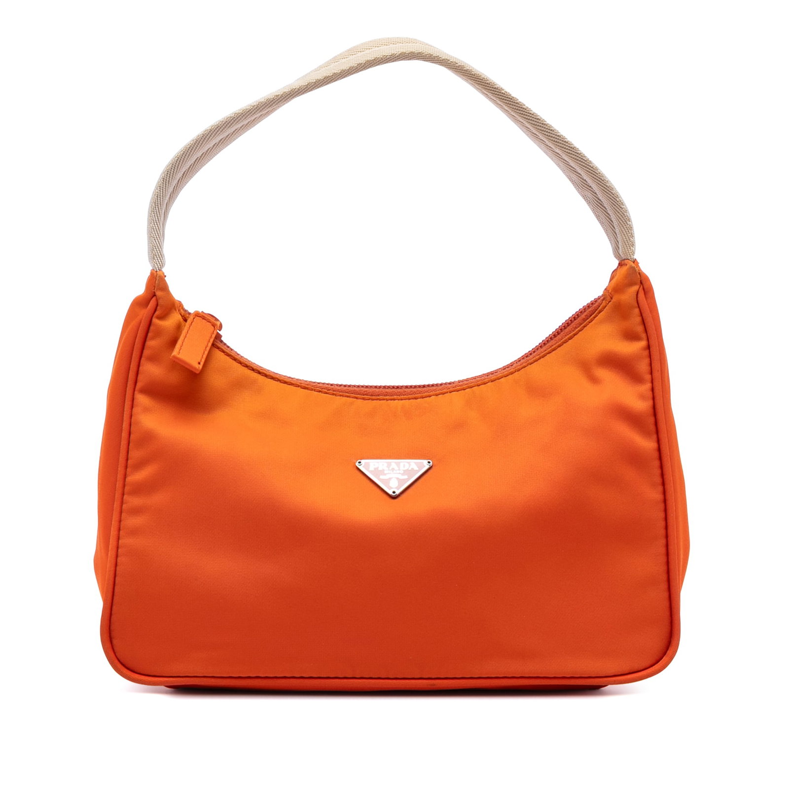 Prada Mini Tessuto Sport Orange Nylon Shoulder Bag Italy (1 of 6)