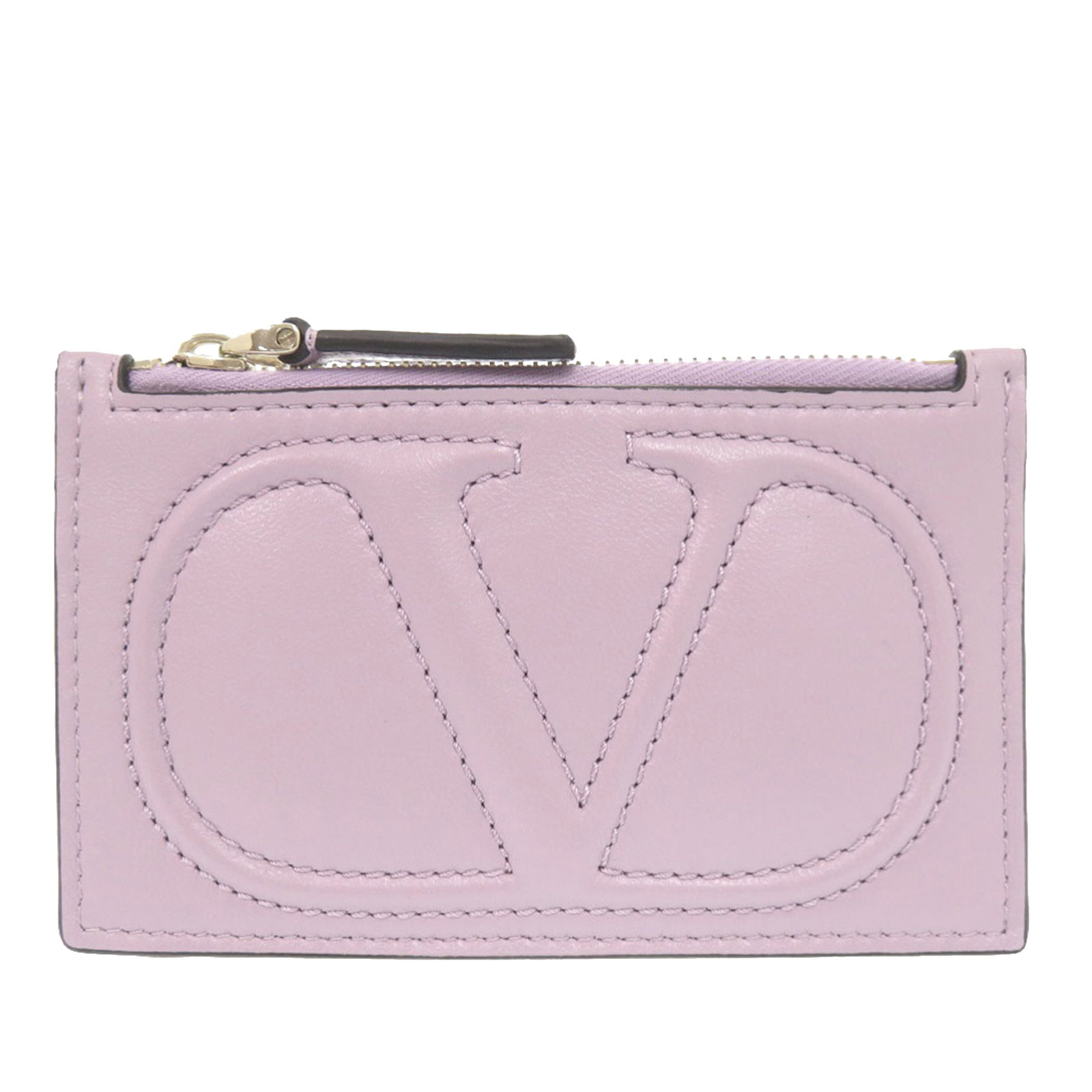 Valentino Purple Leather Zip Card Holder with Slip Pockets (1 of 11)