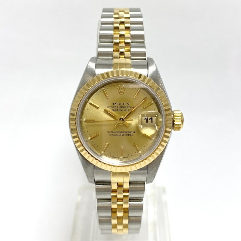 Rolex Datejust 69173 Ladies Automatic Gold Dial Wristwatch (1 of 9)