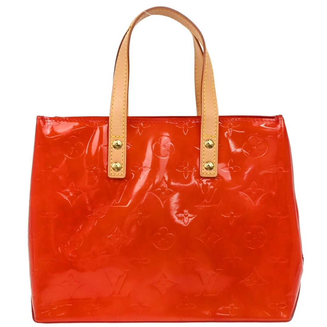 Louis Vuitton Monogram Vernis Reade PM Red Tote Bag: Louis Vuitton Monogram Vernis Reade PM Red Tote Bag This Louis Vuitton Reade PM tote handbag features the signature Monogram Vernis pattern in a striking red patent leather exterior. Designed in Franc