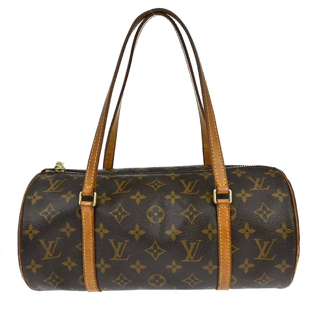 Louis Vuitton Papillon 30 Monogram Canvas Brown Handbag: Louis Vuitton Papillon 30 Monogram Canvas Brown Handbag This Louis Vuitton Papillon 30 handbag features the iconic monogram canvas exterior with brown leather double handles. The medium-sized bag is d