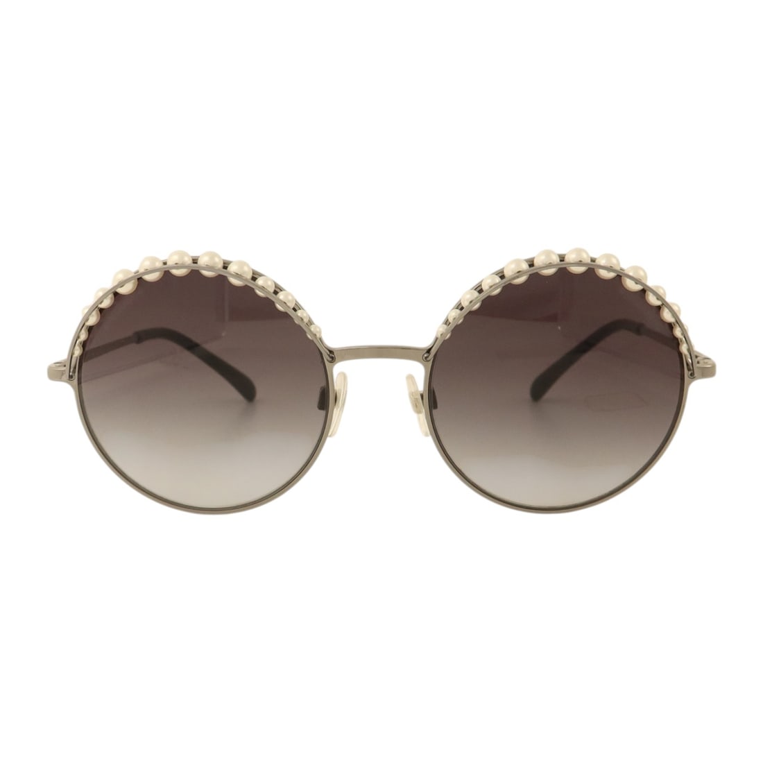 Chanel 4234-H Women's Gray and Silver CC Logo Sunglasses: Chanel 4234-H Women's Gray and Silver CC Logo Sunglasses These CHANEL CC sunglasses feature a stylish combination of silver, dark grey, and white tones, crafted from a mix of PVC and metal. Designed f