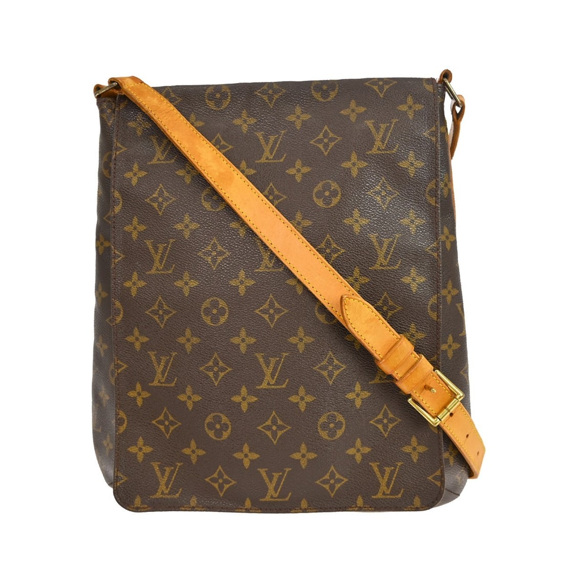 Louis Vuitton Musette Monogram Shoulder Bag M51256: Louis Vuitton Musette Monogram Shoulder Bag M51256 This Louis Vuitton Musette shoulder bag features the classic monogram canvas exterior with a brown leather shoulder strap. Designed in a medium size,