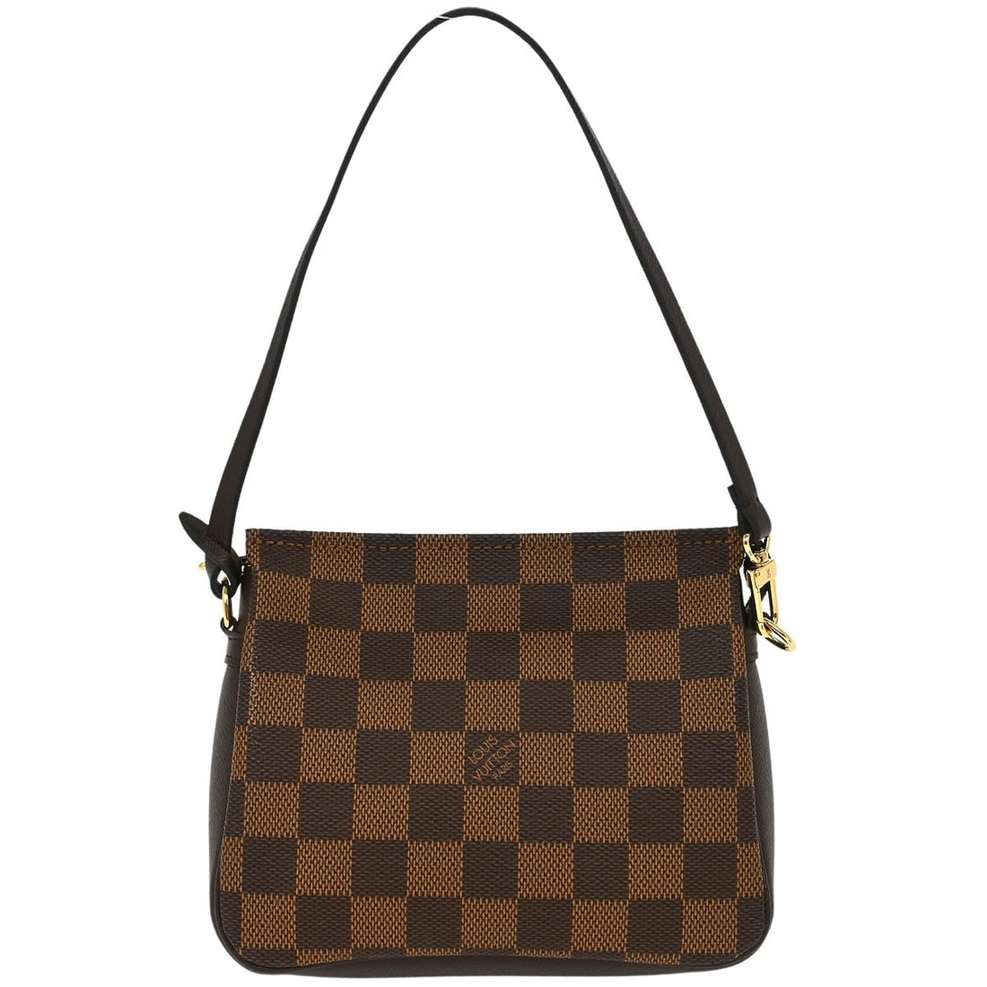 Louis Vuitton Damier Trousse Makeup Handbag N51982 Brown Canvas: Louis Vuitton Damier Trousse Makeup Handbag N51982 Brown Canvas This Louis Vuitton Damier Trousse Makeup Handbag is a stylish accessory perfect for casual occasions. Crafted from durable Damier canvas
